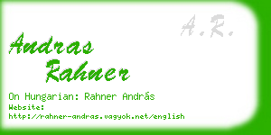 andras rahner business card